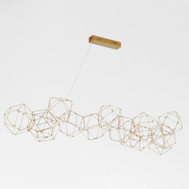 Nova Luce Nebula - lampe suspendue - 137 x 54 x 120 cm - 67,2W LED inclus - or
