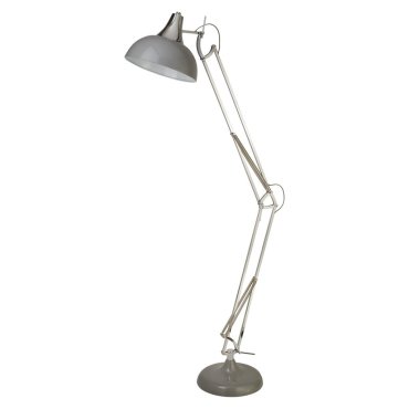 Searchlight Goliath - lampadaire - 30 x 170 cm - chrome et gris