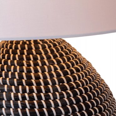 Lucide Maduka - lampe à poser - Ø 45 x 61 cm - noir et blanc