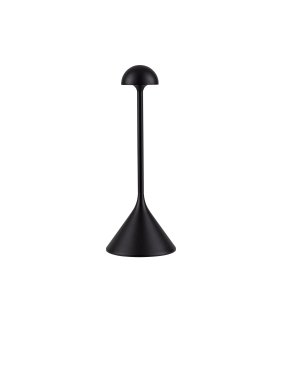 Nova Luce Dalt - lampe de table rechargeable pour extérieur - Ø 9,5 x 25 cm - 1W dimmable LED inclus - IP54 - noir sablé