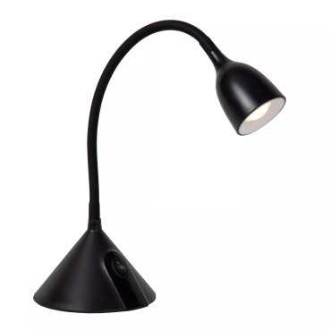 Lucide Milo - lampe à poser - Ø 12,8 x 50 cm - 3,2W LED inclus - noir
