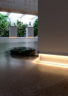 Klus Olis-K - profilé de plinthe en aluminium - 2,41 x 9 cm - argent anodisé