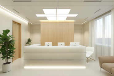 Century Italia P-Quadro Advance - lampe de plafond - 119,5 x 29,5 x 2,4 cm - 40W LED incl. - IP43 - blanc