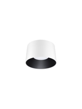 Nova Luce Atil - plafonnier - Ø 35 x 22 cm - 24W LED inclus - blanc sablé et noir