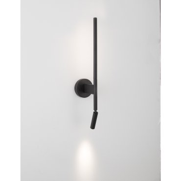 Nova Luce Handy - applique murale avec interrupteur - 13,6 x 2 x 55 cm - 6W + 3W LED inclus - noir sable