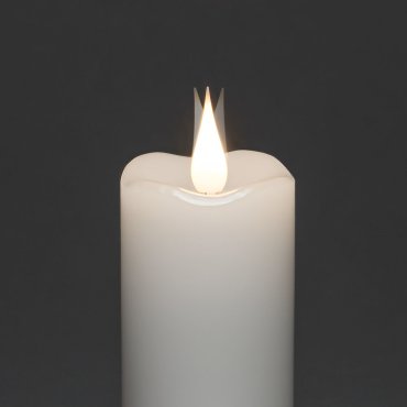 Konstsmide - Bougie de cire LED alimentée par piles - Ø 5 x 12,7 cm - blanc