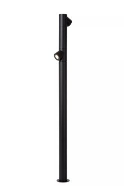 Lucide Ibamba - lampe de jardin - 10 x 11,6 x 100 cm - 2 x 6W LED inclus - IP65 - noir