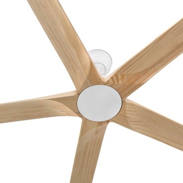 Faro Bigwood 20 XL - ventilateur de plafond - Ø 200 cm - blanc mat et pin