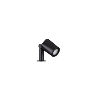 Nova Luce Spy - lampe de jardin sur pique - Ø 7 x 19 x 14 cm - IP65 - noir sablé
