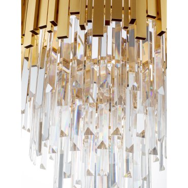 Nova Luce Grane - lampe suspendue - Ø 55 x 120 cm - or