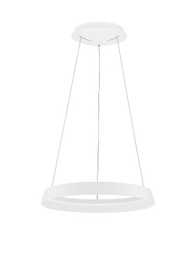 Nova Luce Ormi - lampe suspendue - Ø 45 x 150 cm - 38W dimmable LED inclus - blanc sablé