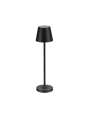 Nova Luce Petit - lampe de table rechargeable - Ø 7 x 28 cm - 2W dimmable LED inclus - IP54 - anthracite foncé