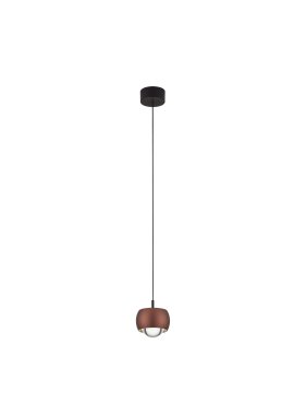 Nova Luce Conga - lampe suspendue - Ø 9,6 x 140 cm - 13W LED inclus - café