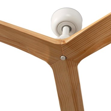 Faro Klim S - ventilateur de plafond - Ø 92,5 cm - blanc mat et pin