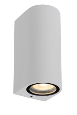 Lucide Zaro Round - applique murale extérieure - 7,8 x 6,8 x 16 cm - IP44 - blanc