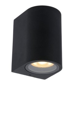 Lucide Zaro Round - applique murale extérieure - 7,8 x 6,8 x 10 cm - IP44 - noir