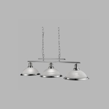 Searchlight Bistro - lampe suspendue - 100 x 28 x 82 cm - argent satiné