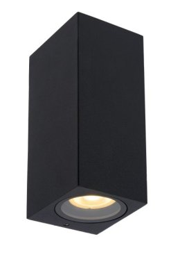 Lucide Zaro - applique d'extérieur - 7,8 x 6,8 x 16 cm - IP44 - noir