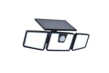 Lutec Briti - spot solaire avec détecteur - 26,7 x 8,3 x 12,75 cm - 6W LED inclus - IP44 - noir