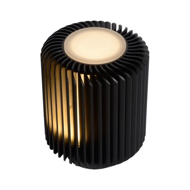 Lucide Turbin - lampe à poser - Ø 10,6 x 13,7 cm - 5W LED inclus - noir