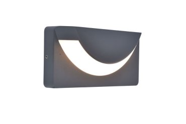 Lutec Lups - Applique d'extérieur - 23,1 x 10,1 x 4,8 cm - 14W LED inclus - IP54 - gris foncé