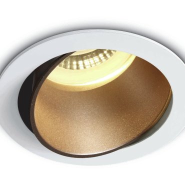 ONE Light Chill Out - spot encastré - Ø 79 mm, Ø 72 mm encastré - blanc et laiton