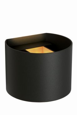 Lucide Axi Round - applique murale avec 2 faisceaux réglables - 13,5 x 11,5 x 10 cm - 6W LED inclus - noir