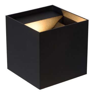 Lucide Axi - applique murale avec 2 faisceaux réglables - 10 x 10 x 10 cm - 6W LED inclus - IP54 - noir