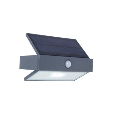 Lutec Arrow - Applique d'extérieur avec capteur solaire - 17 x 7 x 11 cm - 2,3W LED inclus - IP44 - gris foncé