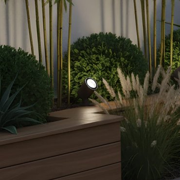 VK Lighting Sui - spot au sol en saillie - Ø 7 x 9,8 cm - 12W LED inclus - IP65 - Brun rouille