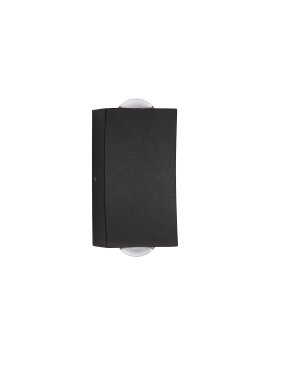 Nova Luce Dewei - applique murale extérieure - 5 x 9 x 4 cm - 2x 2W LED inclus - IP54 - anthracite foncé