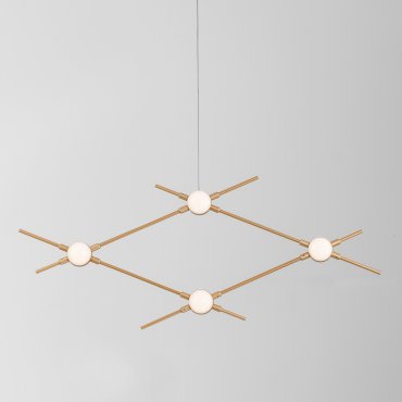 Nova Luce Atomo - lampe suspendue - 70 x 6 x 120 cm - 4 x 2,4W LED inclus - or