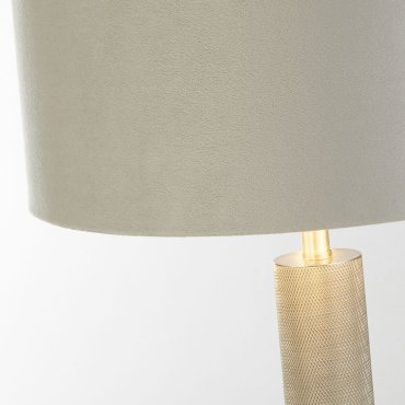 Searchlight London - lampe à poser - Ø 38 x 63 cm - argent et gris