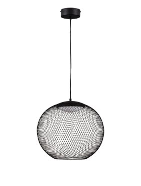 Nova Luce Kinetic - lampe suspendue - Ø 40 x 154 cm - 19W LED inclus - noir mat