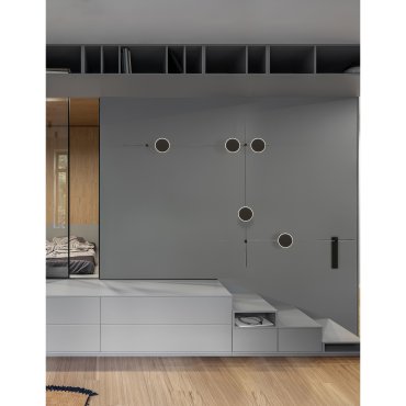Nova Luce Magna - structure magnétique pour mur/plafond - 150 x 1,5 x 12 cm - convient pour maximum 60W LED - noir sable