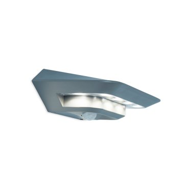 Lutec Ghost Solar - applique extérieure avec capteur solaire - 24 x 13 x 6 cm - 2,4W LED inclus - IP44 - gris argenté