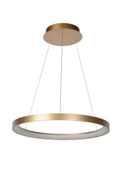 Lucide Vidal - lampe suspendue - Ø 58 x 70 cm - 50W LED inclus - or mat/laiton.