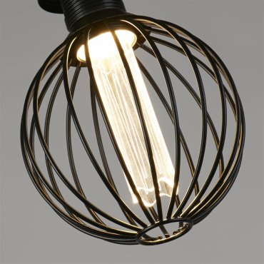 Searchlight Ampoule LED Wire Mesh - Ø 14 x 18 cm - E27 - 4,5W dimmable - 2700K - noir