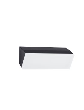 Nova Luce Keen - applique murale extérieure - 30 x 10 x 11,5 cm - 20W LED inclus - IP65 - anthracite foncé
