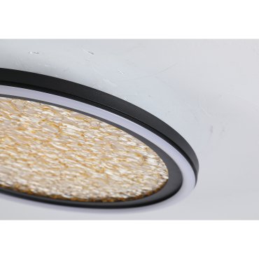 Searchlight Luna - plafonnier - Ø 30 x 6 cm - 20W LED dimmable inclus - or et noir