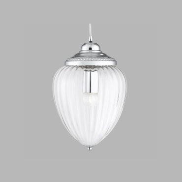 Searchlight Pineapple - lampe suspendue - Ø 22 x 100 cm - chrome