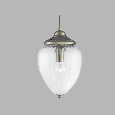 Searchlight Pineapple - lampe suspendue - Ø 22 x 100 cm - laiton antique