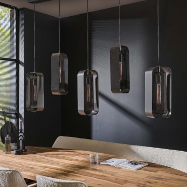 Vico Wilder 5L - lampe suspendue - 145 x 20 x 150 cm - artic black