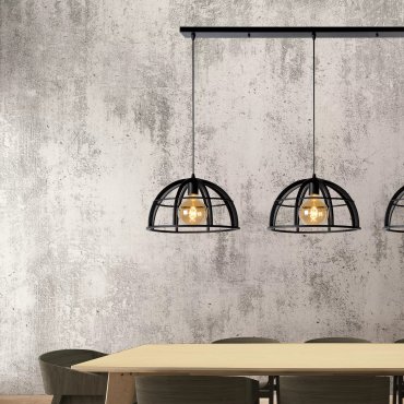 Lucide Dikra - lampe suspendue - 150 x 40 x 150 cm - noir