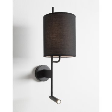 Nova Luce Yama - applique murale avec interrupteur - 18 x 29,6 x 57,5 cm - 3W LED inclus - noir