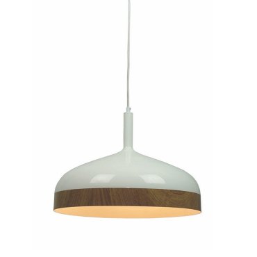 Artdelight Moondrop - lampe suspendue - Ø 45 x 183 cm - blanc et bois