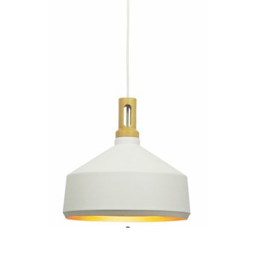 Artdelight Cornet - lampe suspendue - Ø 36 x 173 cm - blanc et or