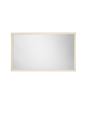 Nova Luce Ambor - miroir avec éclairage - 70 x 120 x 5,5 cm - 49W LED inclus - IP44 - Or anodisé