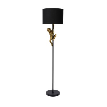 Lucide Extravaganza Chimp - lampadaire - 150 cm - noir et or