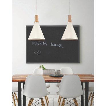 Artdelight Cornet - lampe suspendue - Ø 26 x 176 cm - blanc et or